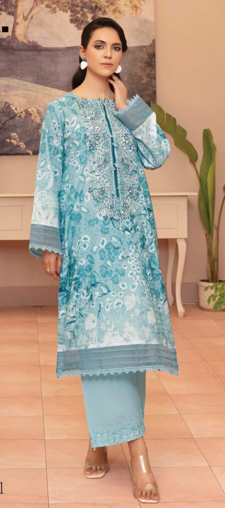 SAFA NOOR BY SEEMAL LAWN 2PC EMBROIDED